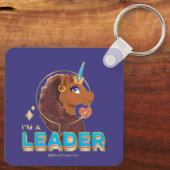 Uniek ontwerp van de eenhoorn "I'm a Leader" Sleutelhanger (Achterkant)