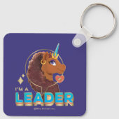 Uniek ontwerp van de eenhoorn "I'm a Leader" Sleutelhanger (Achterkant)