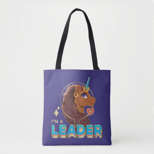 Uniek ontwerp van de eenhoorn "I'm a Leader" Tote Bag (Voorkant)