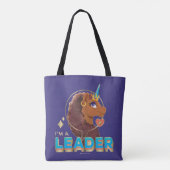 Uniek ontwerp van de eenhoorn "I'm a Leader" Tote Bag (Achterkant)