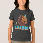 Uniek ontwerp van de eenhoorn "I'm a Leader" Tri-Blend Shirt (Voorkant)