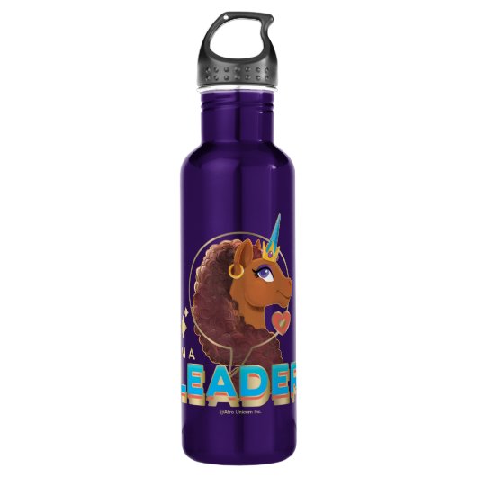 Uniek ontwerp van de eenhoorn "I'm a Leader" Waterfles (Voorkant)