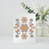 Uniek ontwerp van de Shell-kunst van Mermaid's tui Briefkaart (Staand voorkant)