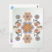 Uniek ontwerp van de Shell-kunst van Mermaid's tui Briefkaart (Voorkant / Achterkant)