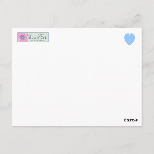 Uniek ontwerp van de Shell-kunst van Mermaid's tui Briefkaart (Achterkant)