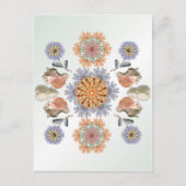 Uniek ontwerp van de Shell-kunst van Mermaid's tui Briefkaart (Voorkant)