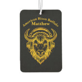 Uniek ontwerp van een bizon met hoofdtelefoon luchtverfrisser (Achterkant)