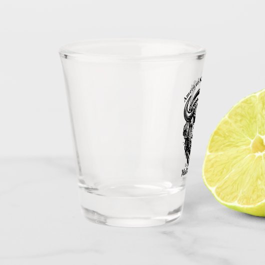 Uniek ontwerp van een bizon met hoofdtelefoon shot glas (Links)