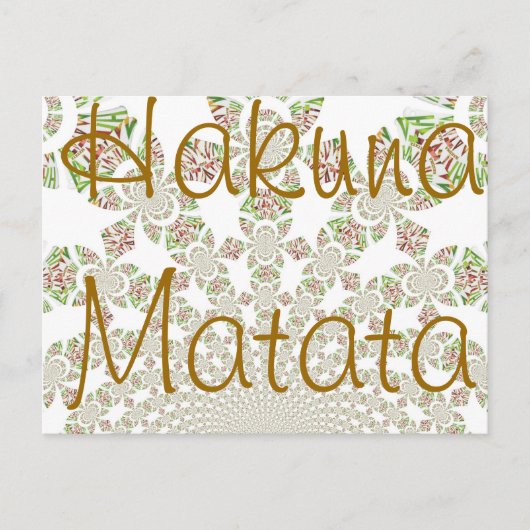 Uniek ontwerp van Hakuna Matata: Serene Vibes Briefkaart (Voorkant)