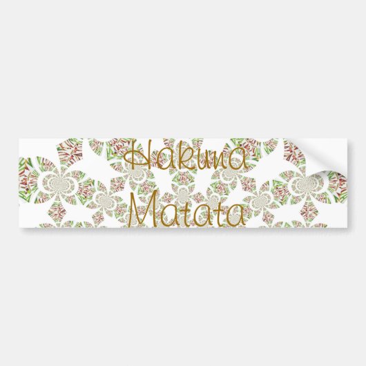 Uniek ontwerp van Hakuna Matata: Serene Vibes Bumpersticker (Voorkant)