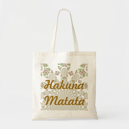 Uniek ontwerp van Hakuna Matata: Serene Vibes Tote Bag (Voorkant)