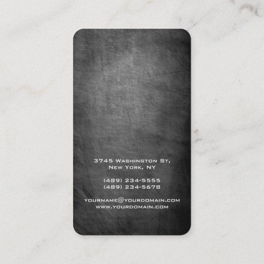 Uniek ontwerp van het verticale karton visitekaartje (Achterkant)