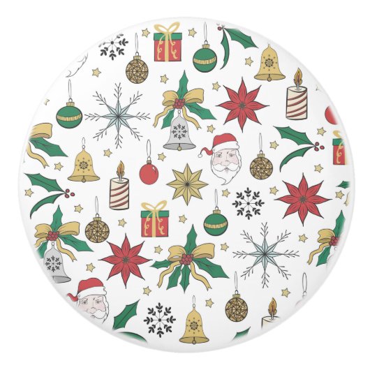 Uniek ontwerp voor kerstdoddles in de hand keramische knop (Voorkant)