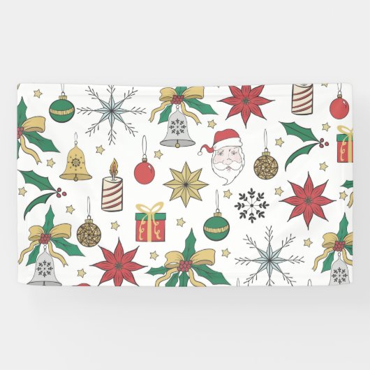 Uniek ontwerp voor kerstdoddles in de hand spandoek (Horizontaal)