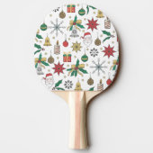 Uniek ontwerp voor kerstdoddles in de hand tafeltennisbatje (Achterkant)