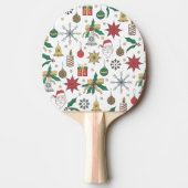 Uniek ontwerp voor kerstdoddles in de hand tafeltennisbatje (Voorkant)
