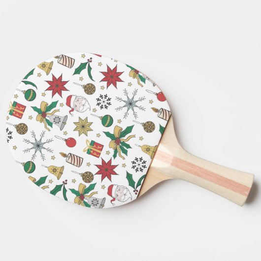 Uniek ontwerp voor kerstdoddles in de hand tafeltennisbatje (Zijkant)