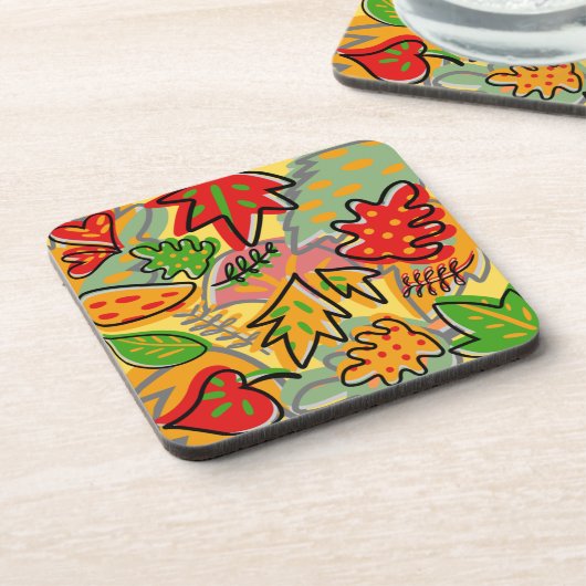 Uniek ontwerpcadeau  tropische bladeren groen bier onderzetter (Linkerzijde)