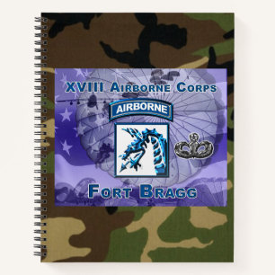 Uniek ontworpen XVIII Airborne Corps Gift Notitieboek