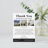 Uniek Open Huis Bedankt voor de Real Estate Briefkaart (Staand voorkant)