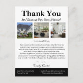 Uniek Open Huis Bedankt voor de Real Estate Briefkaart (Voorkant)