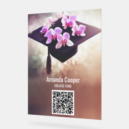 Uniek Orchideeën Afstuderen Acryl Teken Bord (Hoek)