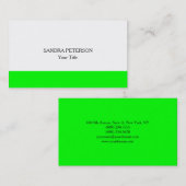 Uniek origineel klein groen wit visitekaartje (Voorkant / Achterkant)