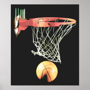 Uniek Origineel Kwaliteit Basketbal Poster