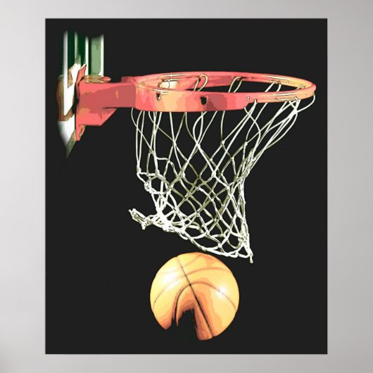 Uniek Origineel Kwaliteit Basketbal Poster (Voorkant)