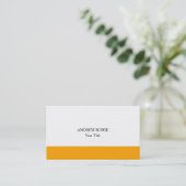 Uniek origineel Oranje wit met minimale glansgraad Visitekaartje (Staand voorkant)