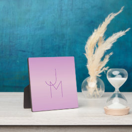 Uniek Overlappend Monogram | Zacht Lavendel Roze Fotoplaat