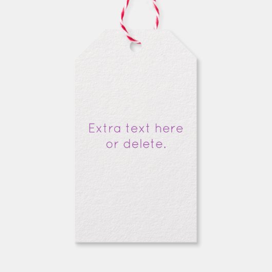 Uniek overlappend monogram | Zacht lavendelroze Cadeaulabel (Achterkant)