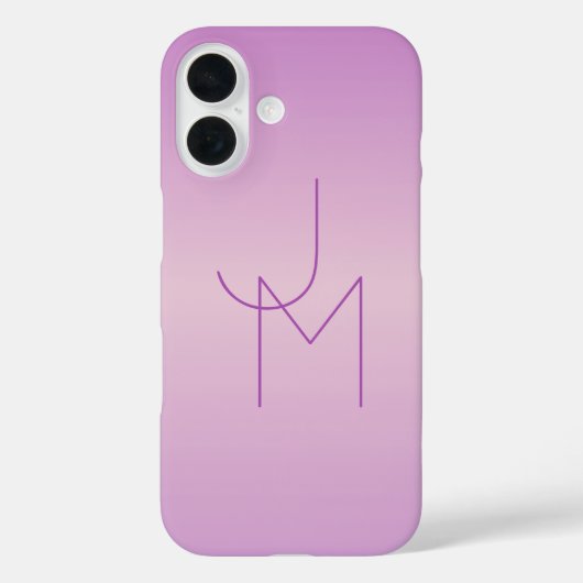Uniek overlappend monogram | Zacht lavendelroze Case-Mate iPhone Case (Achterkant)