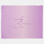 Uniek overlappend monogram | Zacht lavendelroze Fleece Deken (Voorkant (Horizontaal))