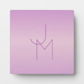 Uniek overlappend monogram | Zacht lavendelroze Fotoplaat (Voorkant)