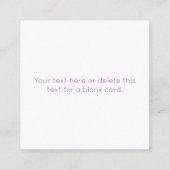 Uniek overlappend monogram | Zacht lavendelroze Informatiekaartje (Achterkant)