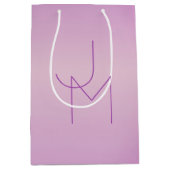 Uniek overlappend monogram | Zacht lavendelroze Medium Cadeauzakje (Voorkant)