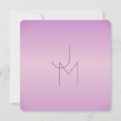 Uniek overlappend monogram | Zacht lavendelroze Notitiekaartje (Voorkant)