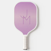Uniek overlappend monogram | Zacht lavendelroze Pickleball Paddle (Achterkant)
