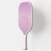 Uniek overlappend monogram | Zacht lavendelroze Pickleball Paddle (Links)