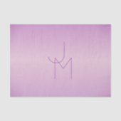 Uniek overlappend monogram | Zacht lavendelroze Tissuepapier (Voorkant)