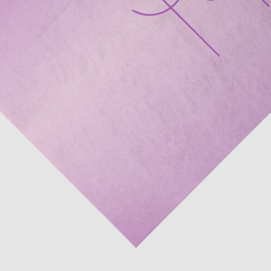 Uniek overlappend monogram | Zacht lavendelroze Tissuepapier (Detail)