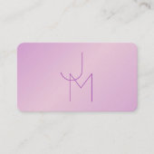 Uniek overlappend monogram | Zacht lavendelroze Visitekaartje (Voorkant)