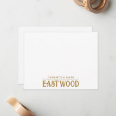 Uniek Paar Gouden Naam Monogram Nota Kaart Notitiekaartje (Voorkant / Achterkant in situ)