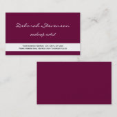 Uniek Paars Makeup Artiest Visitekaartje (Voorkant / Achterkant)