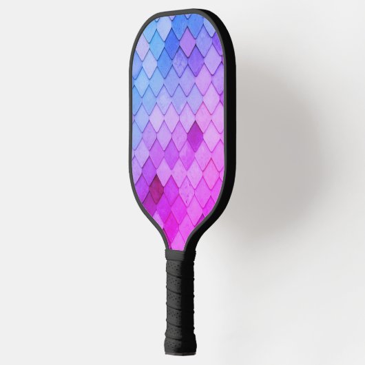 Uniek Paars roze teile patroon Pickleball Paddle (Links)