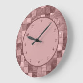 Uniek Paars Tegel Patroon Decoratief Grote Klok (Hoek)