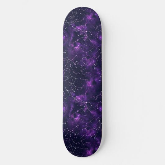 Uniek Paarse Astrologie Design Skateboard (Voorkant)