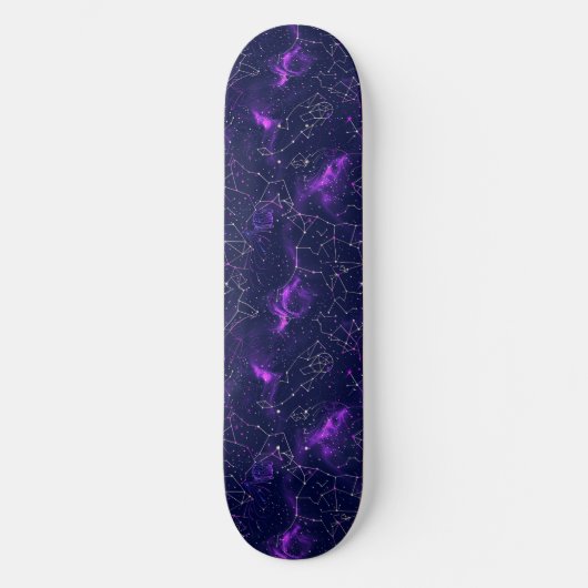 Uniek Paarse Astrologie Design Skateboard (Voorkant)
