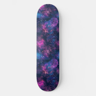 Uniek Paarse Astrologie Design Skateboard